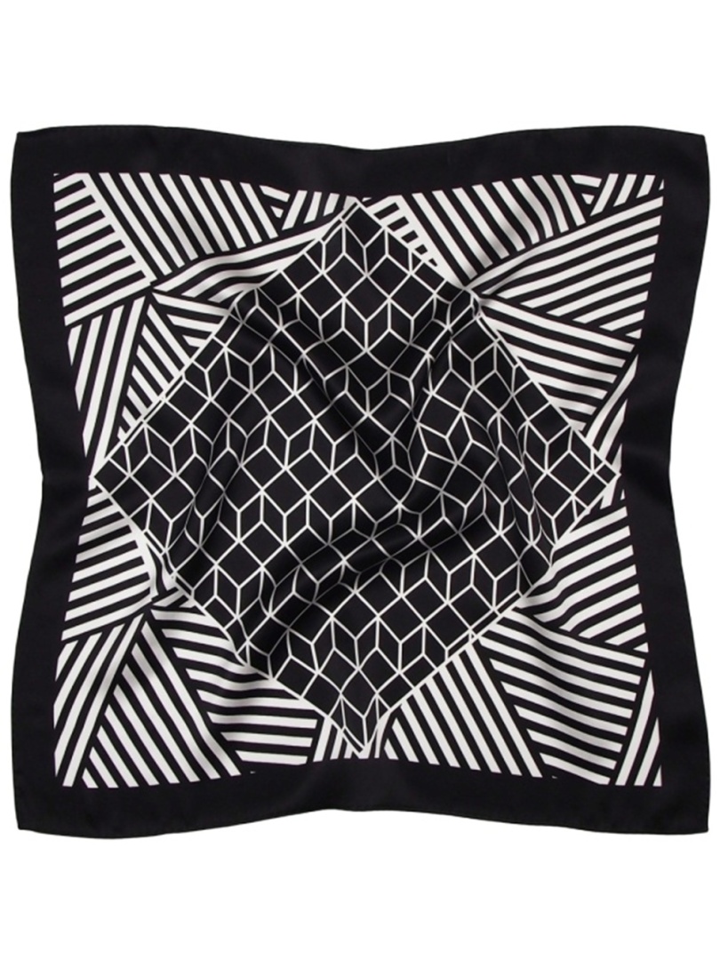 AD7-077 Jedwabna minimalistyczna dwustronna, 68x68 cm